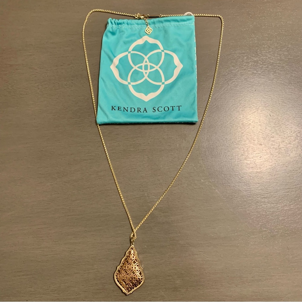 Kendra Scott Long Necklace- Gold with Rose Gold